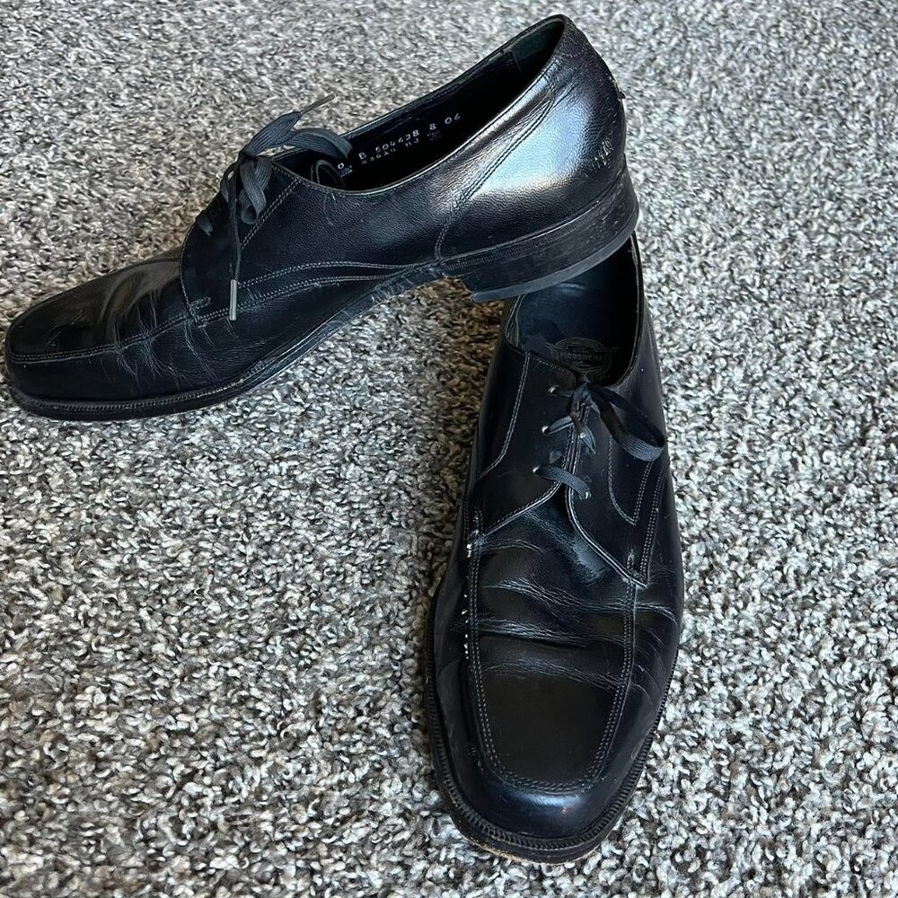 Florsheim Black Leather Oxford Dress Shoes Mens 10 Formal Prom Classic Business - Picture 3 of 7